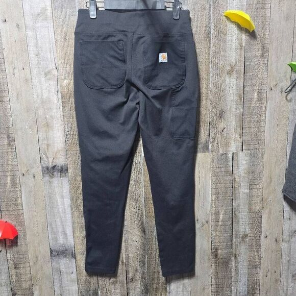 Carhartt Women's Stretch Fit High-Rise Force Midweight Utility Leggings Black - Picture 3 of 6